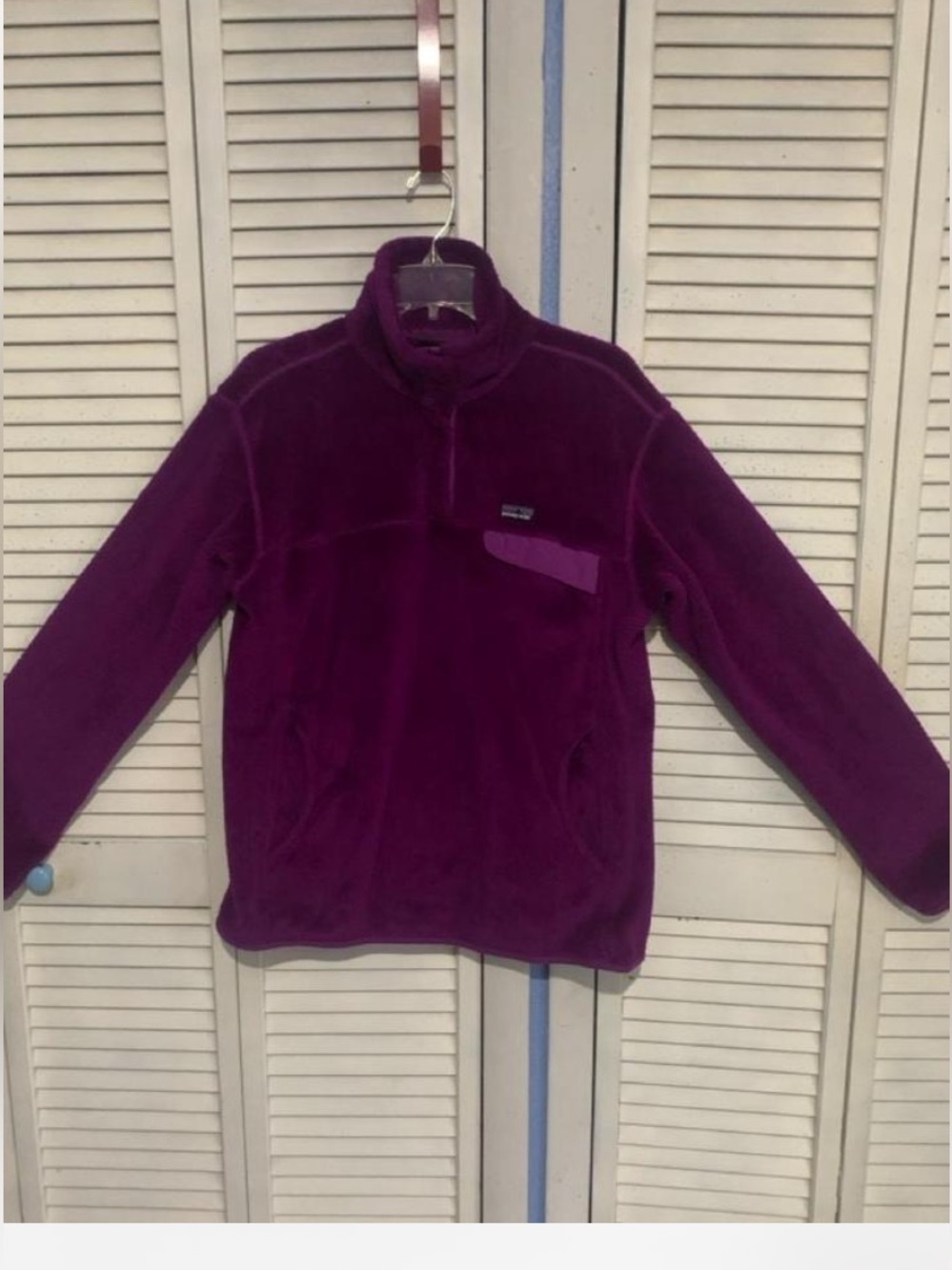 Patagonia Magenta/Purple Fleece Jacket Snap 1/4 Placket